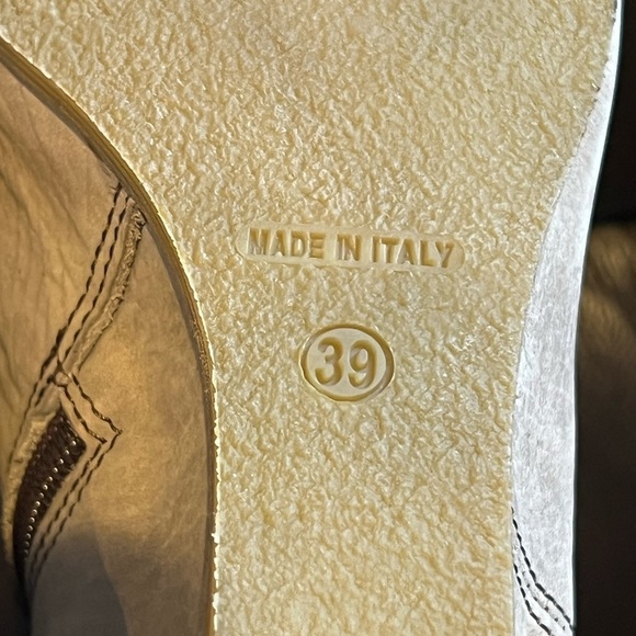 Napoleoni Womens  Gray Suede Knee High Boots Size 39‎ (8.5 US) Made In Italy - Picture 7 of 12